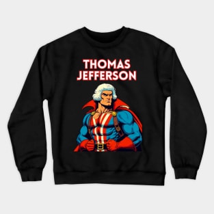 Founding Bro: Thomas Jefferson 80's Wrestler Crewneck Sweatshirt